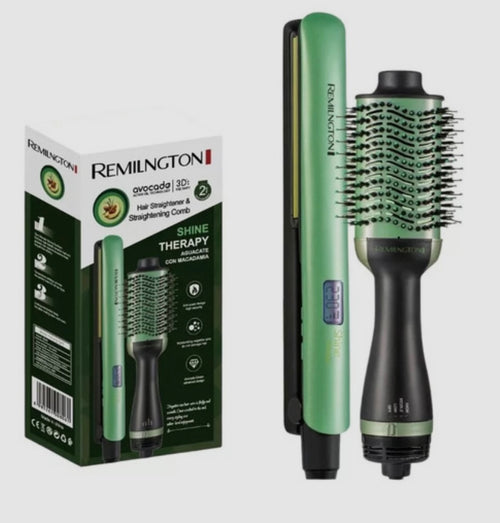 Combo Profesional: Plancha Aguacate + Cepillo Secador 2 en 1
