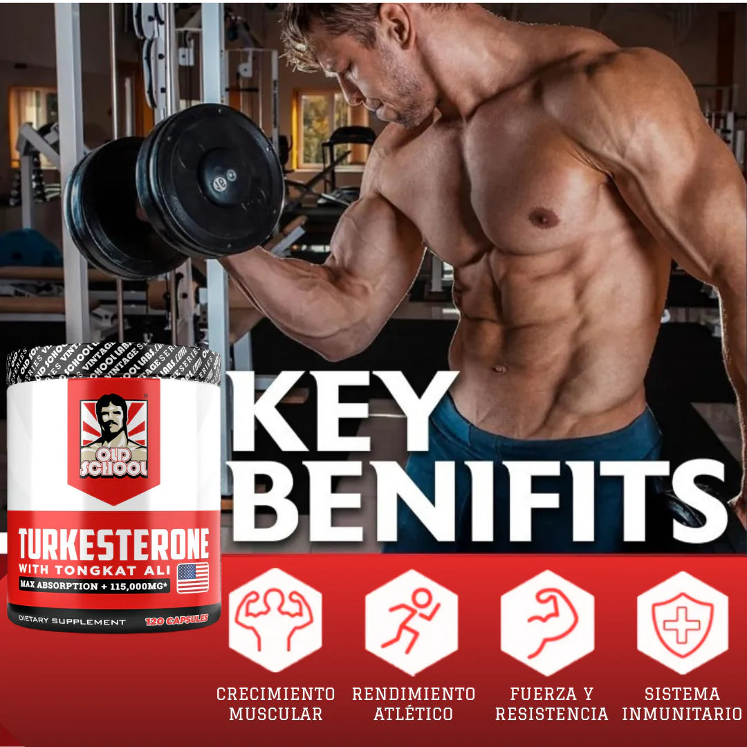 Turkesterone 💪 Testosterone Booster (120 Capsulas)